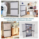 Sunnydaze Plastic Lockable Storage Cabinet with 3 Adjustable Shelves