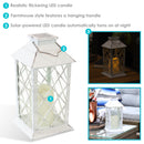 Sunnydaze Concord Outdoor Decorative Solar LED Candle Lantern