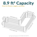 Sunnydaze Galvanized Steel L-Shaped Raised Garden Bed