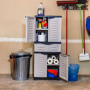 Sunnydaze Plastic Garage Storage Cabinet with 2 Adjustable Shelves