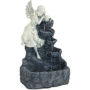 Sunnydaze Angel Falls Solar Powered Water Fountain with Battery Backup & LED Light, 29-Inch
