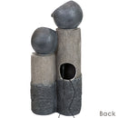 Sunnydaze Tiered Cascading Cups Solar Fountain with Battery Backup - 31.25"