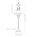 Sunnydaze Home Grandeur Resin Table Lamp Set of 2 - 28.75" H