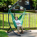 Sunnydaze Outdoor Extra Large Caribbean Polyester Rope Hammock Chair