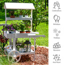 Sunnydaze Country Market Flower Cart Display Stand - 49.25” H