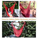 Sunnydaze Outdoor Extra Large Caribbean Polyester Rope Hammock Chair
