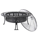 Sunnydaze 40" Large Steel Fire Pit with Spark Screen