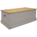 Sunnydaze Solid Pine Wooden Storage Chest - Gray - 39.5" W