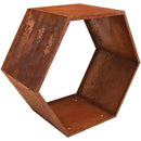 Sunnydaze Rustic Hexagon Firewood Storage - 30-Inch