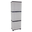 Sunnydaze 4-Shelf Plastic Lockable Storage Cabinet - 72"