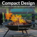 Sunnydaze Outdoor Fire Pit Bowl Replacement for DIY or Existing Stand