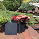Sunnydaze Outdoor Side Table with Storage - 11.5 Gal.