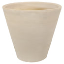 Sunnydaze Walter Ribbed Cone Indoor/Outdoor Planter Pot, Antique White Finish, 16-Inch Diameter