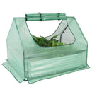 Sunnydaze Steel Raised Garden Bed and Mini Greenhouse Kit - Green