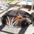 Sunnydaze Round Fire Pit Spark Screen - Steel Fire Pit Lid