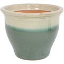 Sunnydaze Studio High-Fired Glazed Ceramic Planter