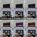 Sunnydaze Modern Flame Mounted/Recessed Indoor Electric Fireplace