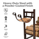 Sunnydaze Outdoor Log Storage Rack with Kindling Holder
