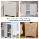 Sunnydaze Plastic Garage Storage Cabinet with Adjustable Shelf