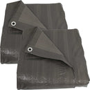 Sunnydaze 20 x 30-Foot - Multi Purpose Poly Tarp - Dark Gray - Set of 2