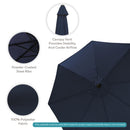 Sunnydaze Aluminum Outdoor Patio Umbrella with Tilt and Crank