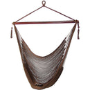 Sunnydaze Caribbean Extra Large Hammock Chair - Soft-Spun Polyester Rope - 40-Inch Wide Seat