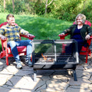 Sunnydaze 36" Northland Outdoor Fire Pit with Grill and Spark Screen