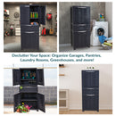 Sunnydaze Plastic Garage Storage Cabinet with 2 Adjustable Shelves