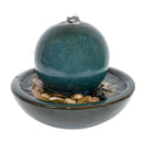Sunnydaze Indoor Ceramic Tabletop Water Fountain with Orb - 7"