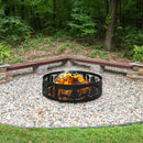 Sunnydaze Portable 36" Outdoor Fire Pit Ring with 360-Degree Cutouts