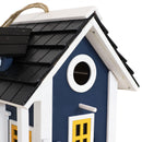 Sunnydaze Decorative Wooden Hanging Bird House with Solar Light - 9.25"