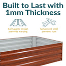 Sunnydaze Galvanized Steel Raised Garden Bed