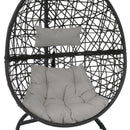 Sunnydaze Caroline Hanging Egg Chair with Steel Stand and Cushion