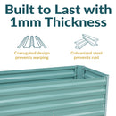 Sunnydaze Galvanized Steel Raised Garden Bed