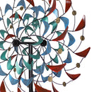 Sunnydaze Rainbow Breezes Metal Garden Wind Spinner - 84" H