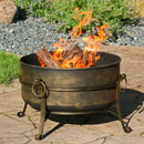 Sunnydaze Cauldron Outdoor Fire Pit with Spark Screen
