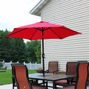 Sunnydaze Aluminum Outdoor Patio Umbrella with Tilt and Crank