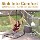 Sunnydaze Outdoor Extra Large Caribbean Polyester Rope Hammock Chair
