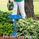 Sunnydaze Garden Visitor Metal Bird Bath - 22.75" H