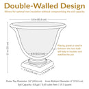Sunnydaze Darcy Polyresin Outdoor Garden Planter Urn - Beige - 16"