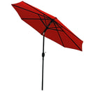 Sunnydaze Aluminum Outdoor Patio Umbrella with Tilt and Crank