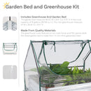 Sunnydaze Steel Raised Garden Bed and Mini Greenhouse Kit - Clear