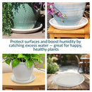 Sunnydaze Set of 2 Glazed Ceramic Planter Saucers