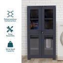 Sunnydaze Plastic Lockable Storage Cabinet with 3 Adjustable Shelves