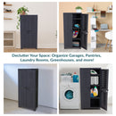 Sunnydaze Plastic Lockable Storage Cabinet with 3 Adjustable Shelves