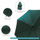 Sunnydaze Aluminum Outdoor Patio Umbrella with Tilt and Crank