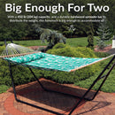 Sunnydaze 2-Person Quilted Fabric Double Hammock with Pillow