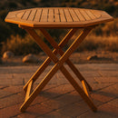 Sunnydaze Meranti Wood Octagon Outdoor Folding Patio Table