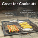 Sunnydaze X-Marks Square Fire Pit Grill Grate