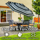 Sunnydaze Aluminum Outdoor Patio Umbrella with Tilt and Crank